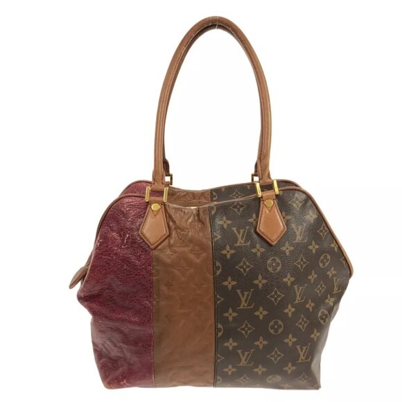 LOUIS VUITTON Blocks Tote M40503 Monogram Brown Bordeaux Monogram Blocks - Picture 3 of 10